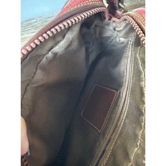 Vintage Coach Sheridan Red Brown Leather Crossbody - Picture 3 of 6